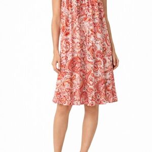 Lucky Brand Pink and Red Paisley Mini Skirt